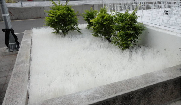 海安路造街新亮點 嘉南藥理科技大學文化系學生植草飆創意