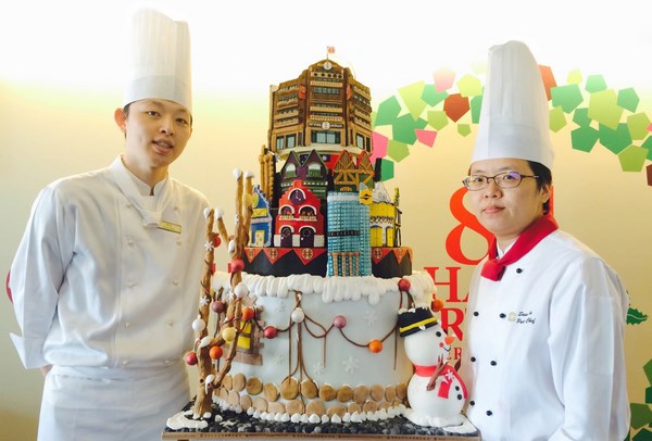 香格里拉飯店以「在百貨公司中環遊世界」翻糖藝術蛋糕為林百貨84歲生日獻上祝福