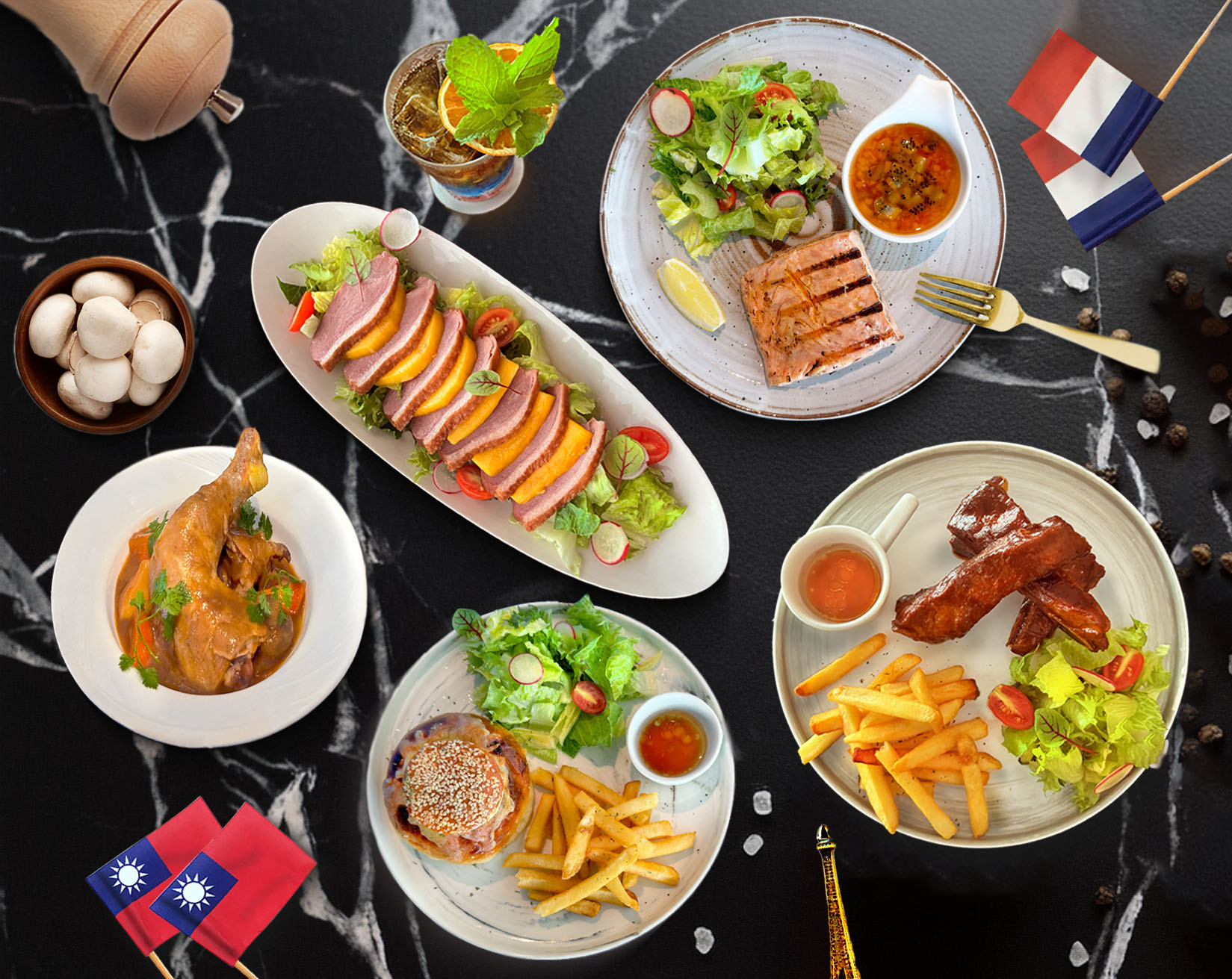 響應2024國際奧運賽事 台南遠東香格里拉推出「五大洲運動盛會」限定佳餚 從歐亞非跨足到美洲、大洋洲，一次蒐羅全球五大洲國民料理！