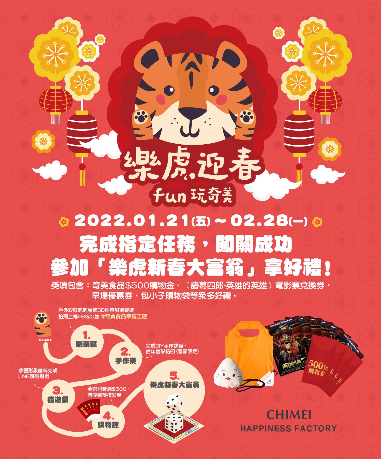奇美食品幸福工廠推出樂虎迎春fun玩奇美活動 電趣闖關抽好禮