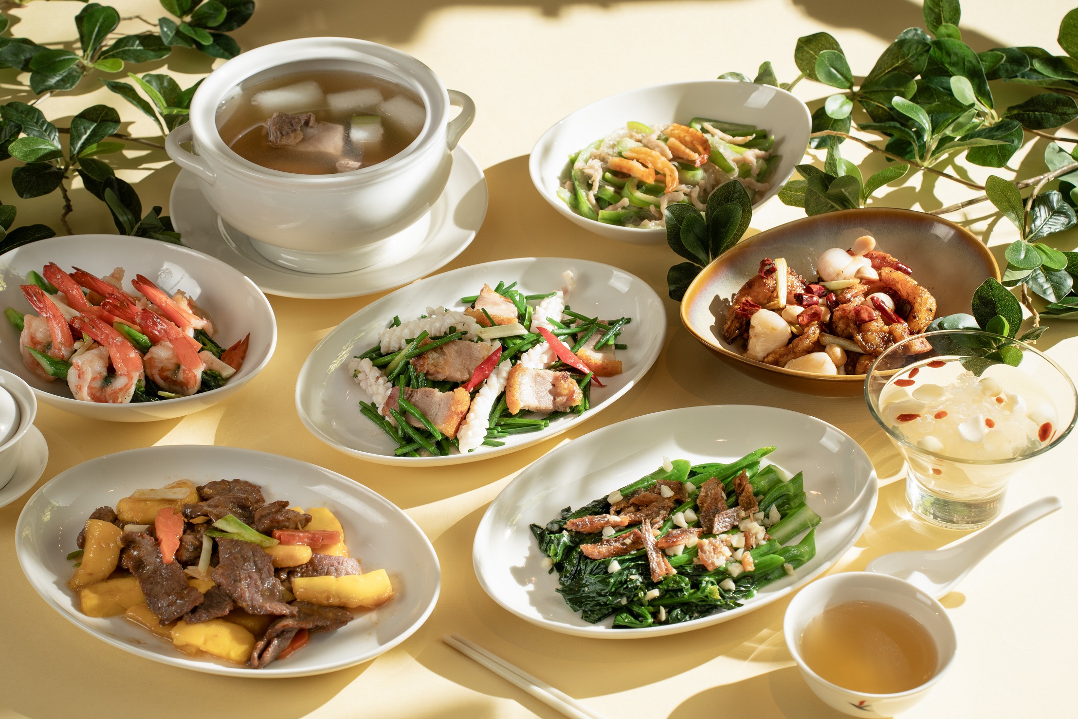 大員酒店彩豐樓6-8月涼感美食 芒果玉荷包冬瓜入菜 