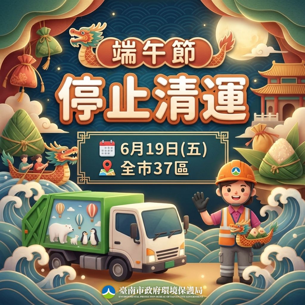 南市端午節停收垃圾 20日正常清運